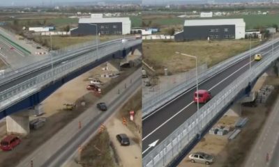(Video) Cluj: S-a deschis pasajul de la Luna, peste Autostrada Câmpia Turzii - Chețani. Lucrările la autostradă vor fi finalizate în decembrie