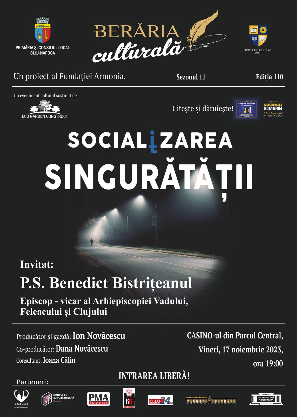 Vineri seara, la „Berăria Culturală”, Episcopul Benedict Bistrițeanul conferențiază despre singurătate