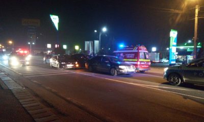 ACCIDENT cu 4 mașini în județul Cluj. O victimă, transportată la spital