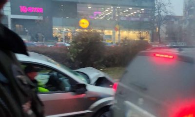 Accident rutier în apropiere de Piața Mărăști/Foto: monitorulcj.ro