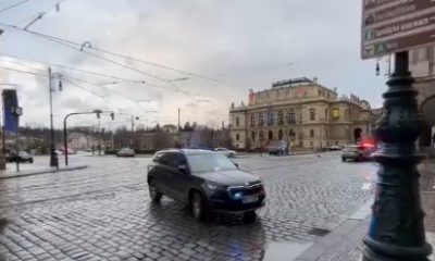 Intervenție a poliției la un atac armat în Praga / Foto: captură video Poliția cehă / Twitter