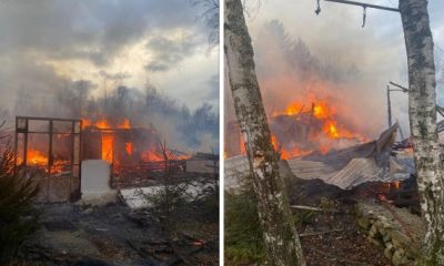 Incendiu în localitatea Dealu Negru, 1 decembrie 2023/ Foto: ISU Cluj