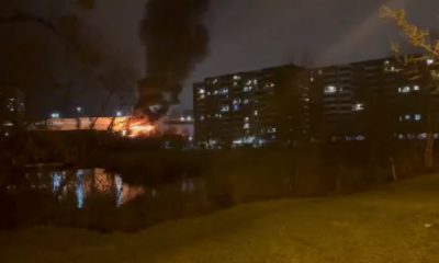 Incendiu la mall-ul din Gheorgheni. Pompierii intervin cu trei autospeciale