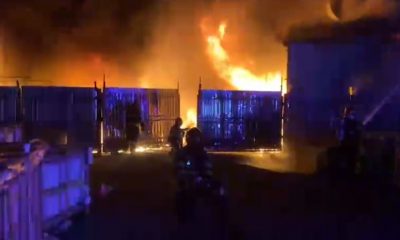 Incendiul de lângă Iulius Mall, provocat intenționat/Foto: ISU Cluj