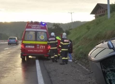 Intervenție echipaj de prim ajutor, în urma unui accident rutier/Foto: arhivă ISU Cluj