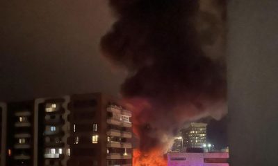 Incendiu în depozitul de la Iulius Mall, 9 decembrie 2023/ Foto: Info Trafic Cluj-Napoca - Facebook