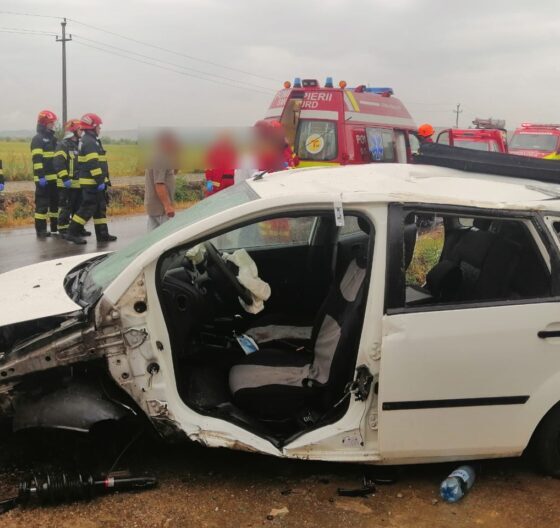 Accident rutier Jucu de Sus Cluj, femeie transportată cu elicopter SMURD