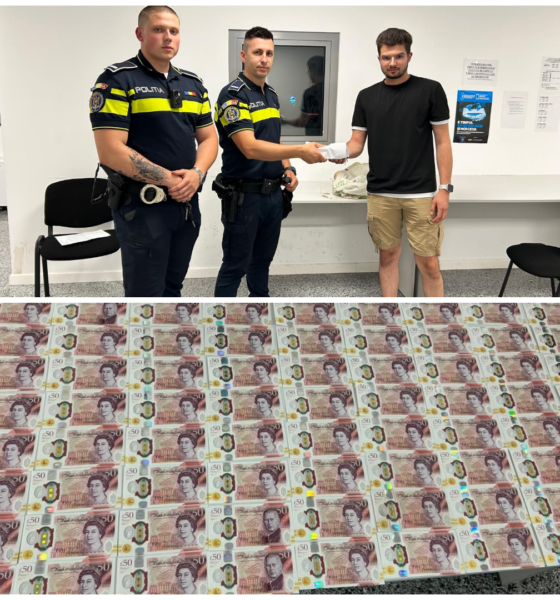 Polițiștii din Cluj au recuperat 23.950 lire pierdute de un angajat al unei case de schimb
