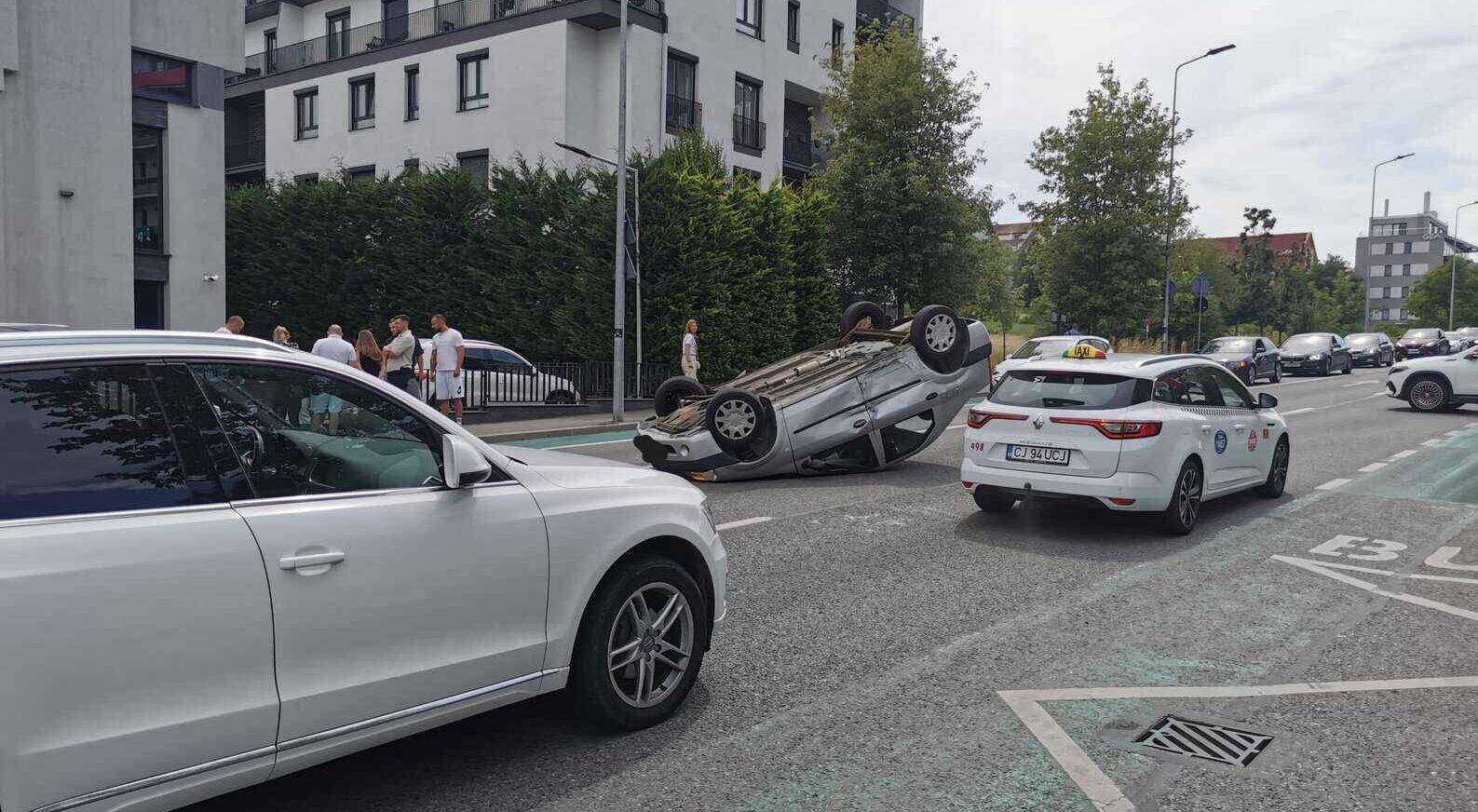 Trafic îngreunat după accident pe strada Bună Ziua din Cluj