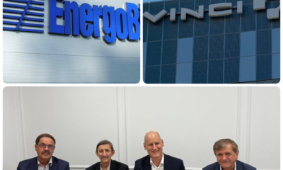 Logo-urile Vinci Energies și EnergoBit, simbolizând o tranzacție de peste 100 milioane euro