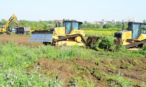 Lucrări de construcție la Spitalul Pediatric Monobloc din Cluj