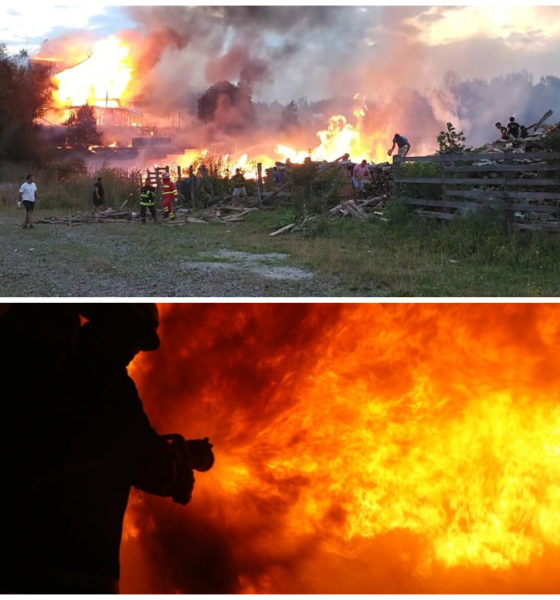 Incendiu violent la un complex turistic din Râșnov