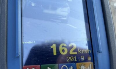 Tânăr surprins cu 162 km/h în Mărtinești de radarul poliției rutiere