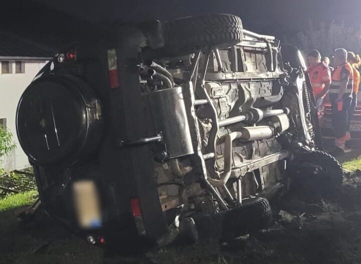 Accident mortal la Popești, comuna Baciu – mașină răsturnată