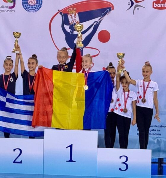 Echipa CSM Cluj la gimnastică ritmică, campioană balcanică la Belgrad 2025