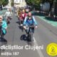 Participanți la Marșul Bicicliștilor Clujeni, ediția 187, în centrul Clujului.