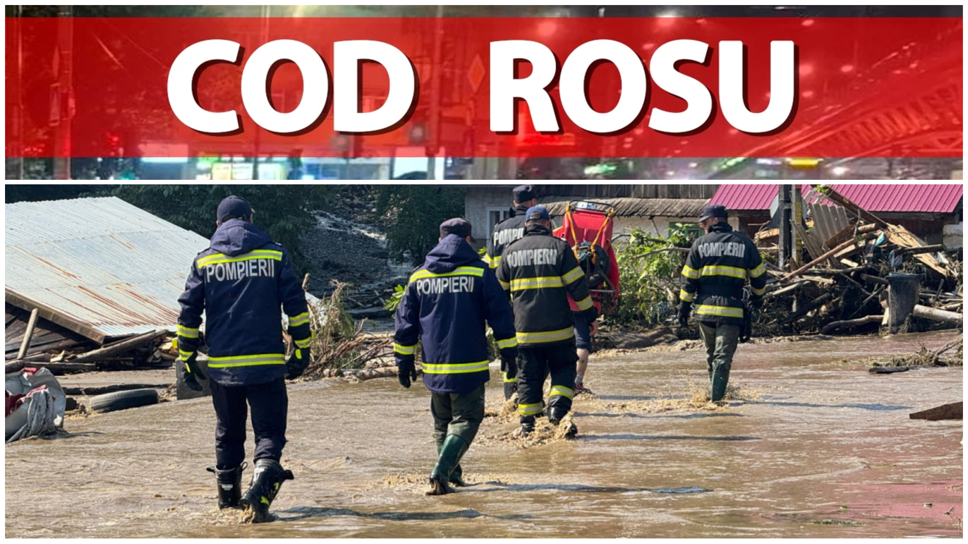 Pompierii IGSU mobilizați în contextul avertizărilor cod roșu în România