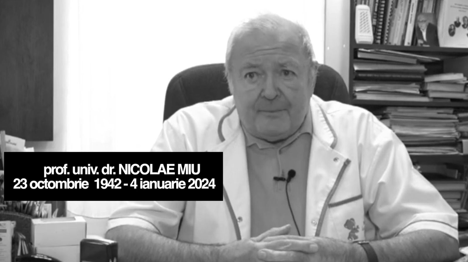 Profesorul Nicolae Miu, unul dintre cei mai mari pediatri ai României