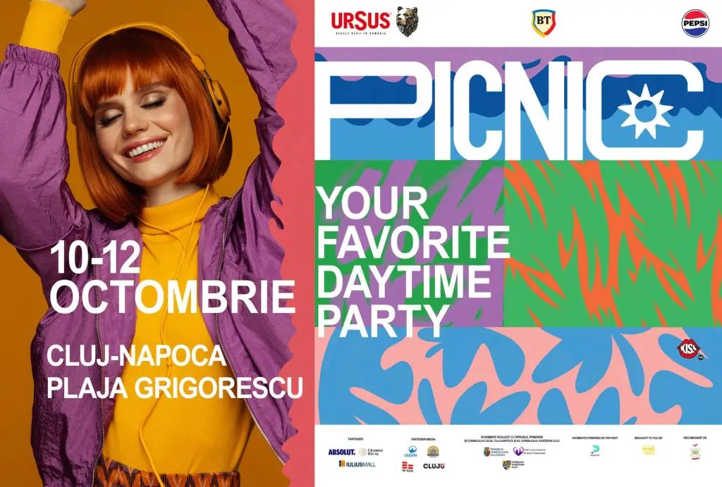 Zona de street food la Picnic Cluj 2025 cu preparate locale și internaționale